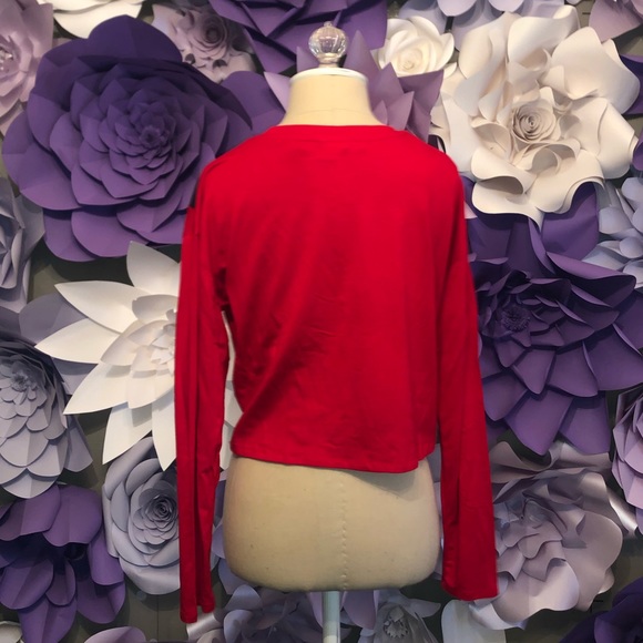 Red Long Sleeve Top - Picture 3 of 3